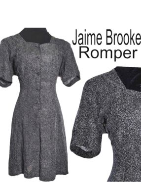 1990'S romper/ playsuit NWT Jaime Brooke  polka dot button down